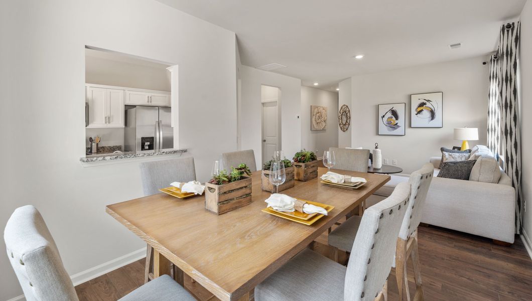 Furnished interior in a model home at Brookside Ridge Townhomes in Greer (Image 15).