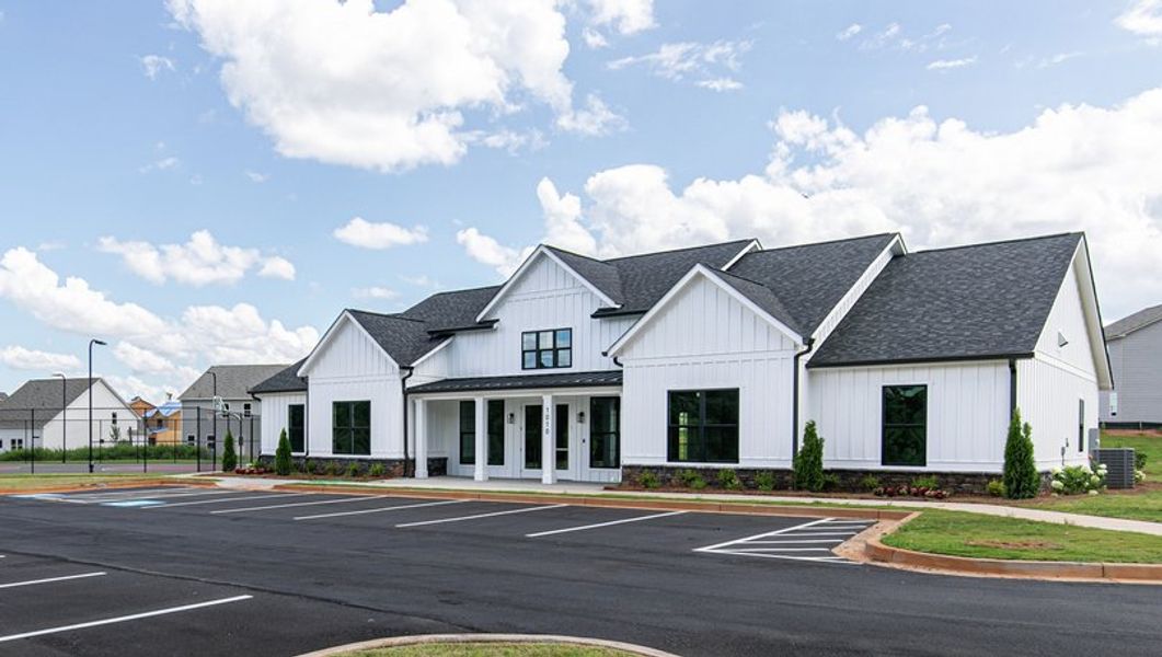 Angled view of the amenity clubhouse