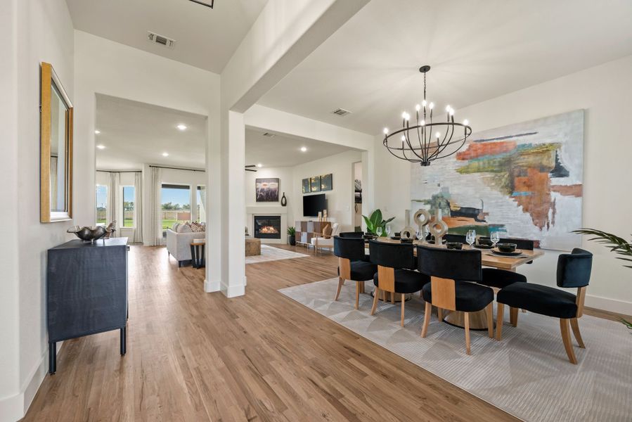 Furnished interior in a model home at Settlers Glen in New Fairview (Image 4). Furnished interior in a model home at Settlers Glen in New Fairview (Image 4).