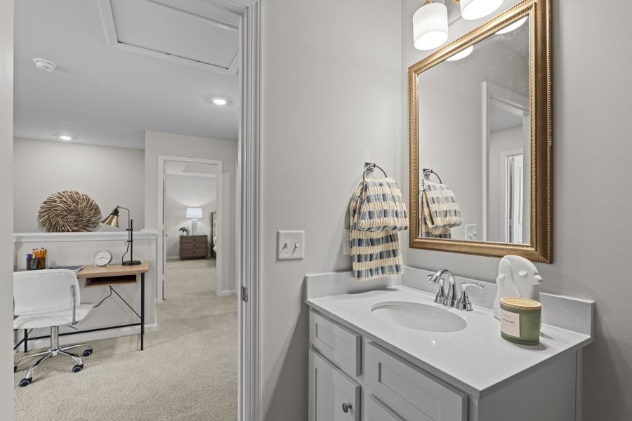 Furnished interior in a model home at Willow Lake in Blythewood (Image 31).