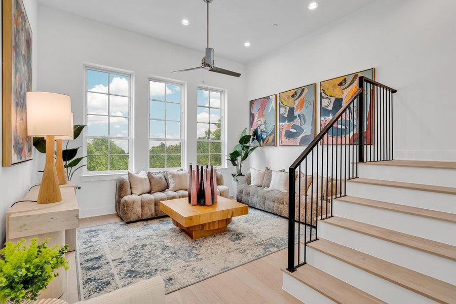 Furnished interior in a model home at Upper East River in Houston (Image 13). Furnished interior in a model home at Upper East River in Houston (Image 13).