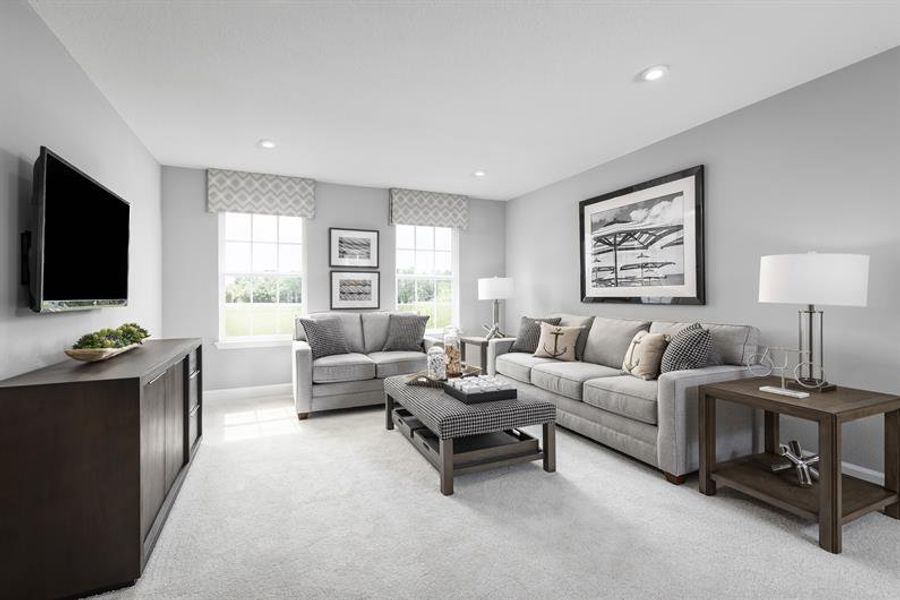 Choose a 2-story design with loft space ideal for extra living room or play area.