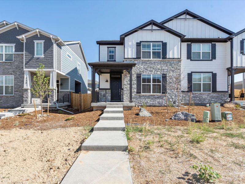 Telluride floorplan exterior image at a Meritage Homes community in Aurora, CO.