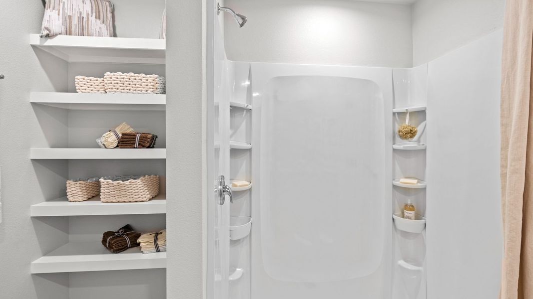 Furnished interior in a model home at The Cottages in Corpus Christi (Image 25).