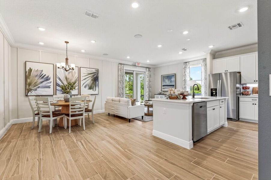 Furnished interior in a model home at Huntington Park in Titusville (Image 3).