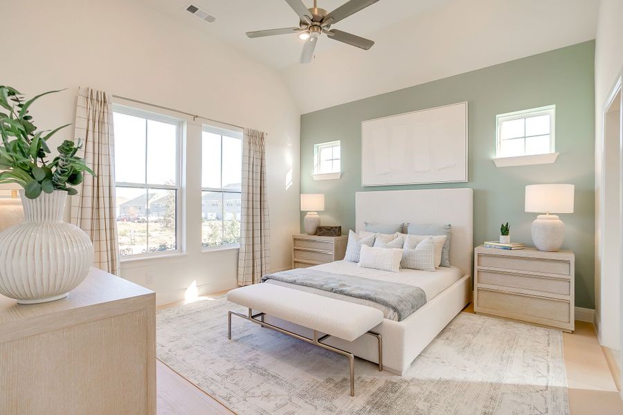 Furnished interior in a model home at MidTowne in Midlothian (Image 38).