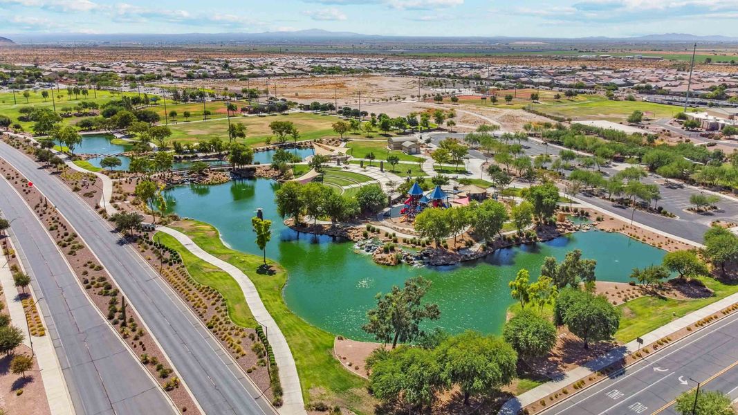 Aerial view of the Anthem at Merrill Ranch community in Florence, AZ, showing layout and nearby surroundings (Image 25).