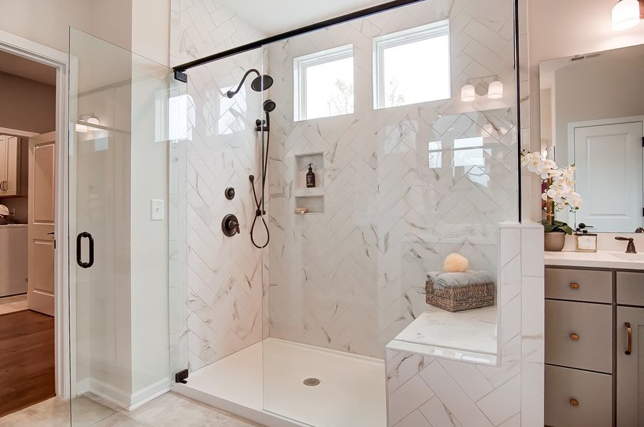 Furnished interior in a model home at Grove Park in Clemmons (Image 25).