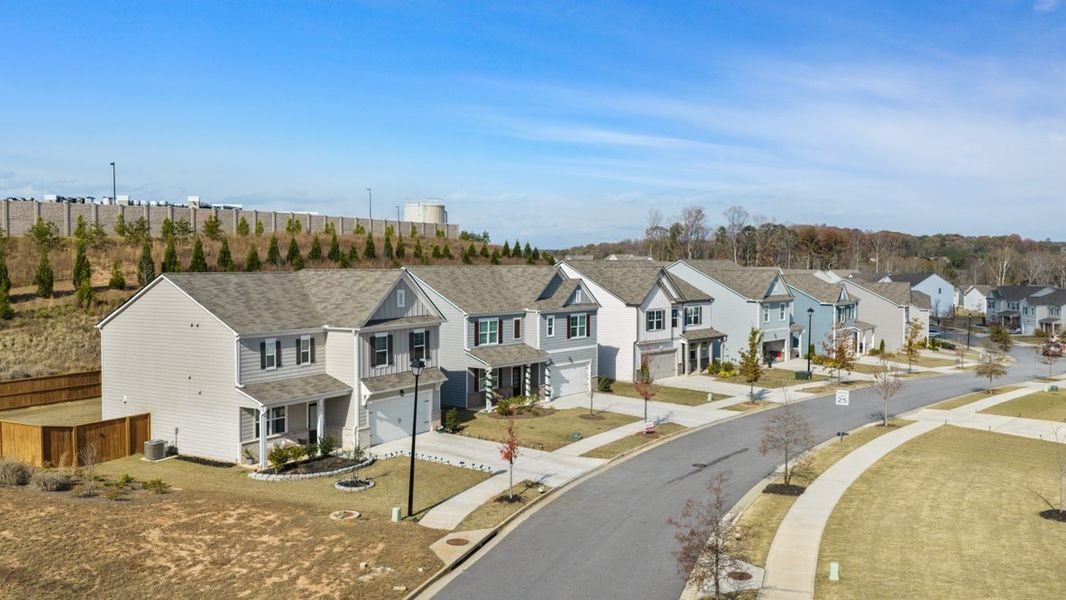 Aerial view of the Braselton Village community in Braselton, GA, showing layout and nearby surroundings (Image 16).