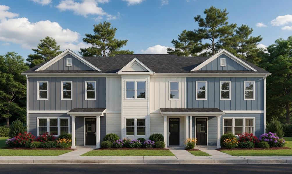 Front exterior of a home in the Legacy Lakes Townes community, located in Aberdeen, NC (Image 5). Front exterior of a home in the Legacy Lakes Townes community, located in Aberdeen, NC (Image 5).