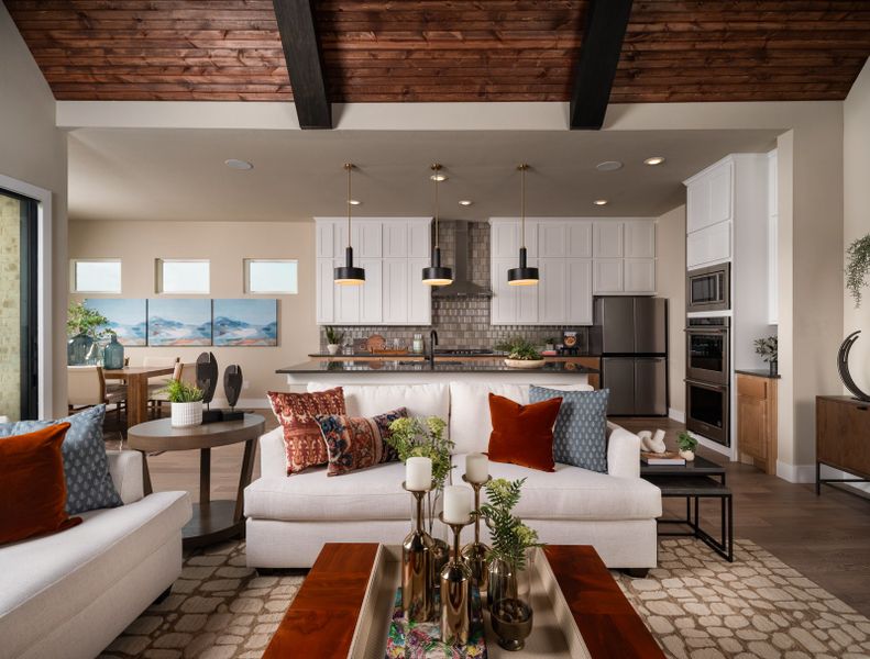 Furnished interior in a model home at Oaks Preserve in Mansfield (Image 8).