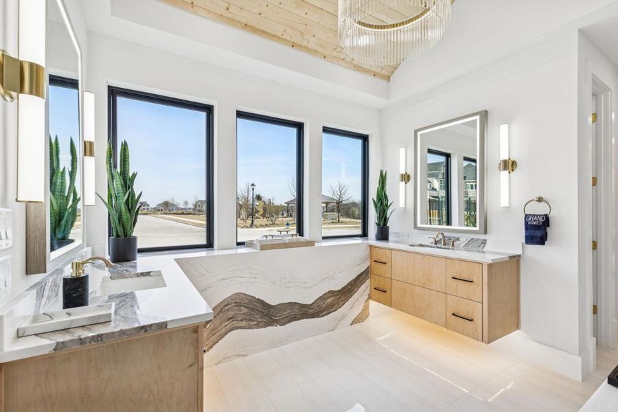 Furnished interior in a model home at Park Place in Prosper (Image 9).