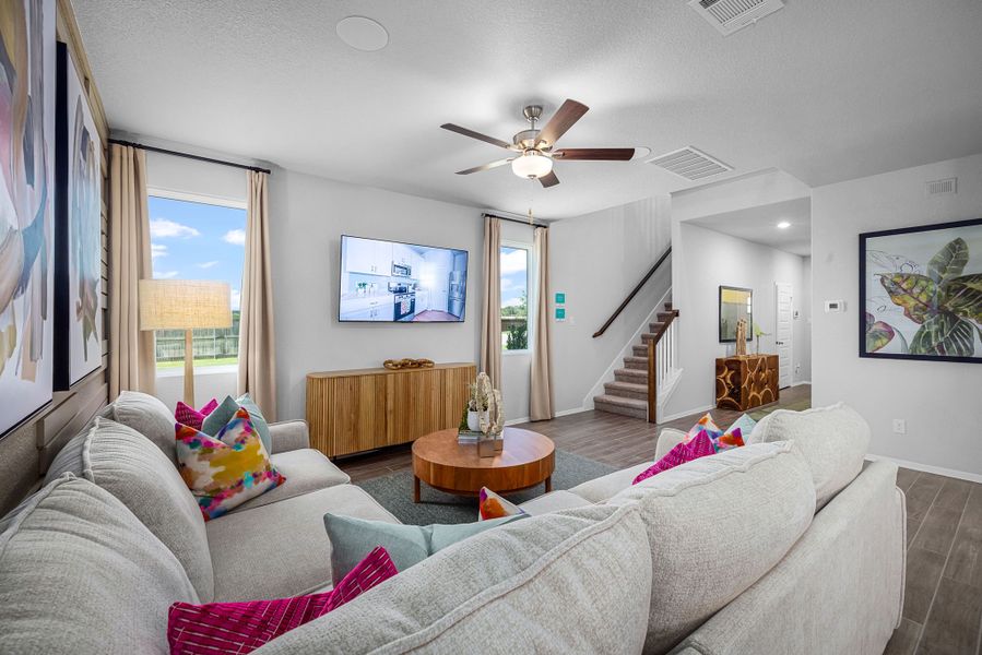 Furnished interior in a model home at Cascade in Liberty Hill (Image 57).