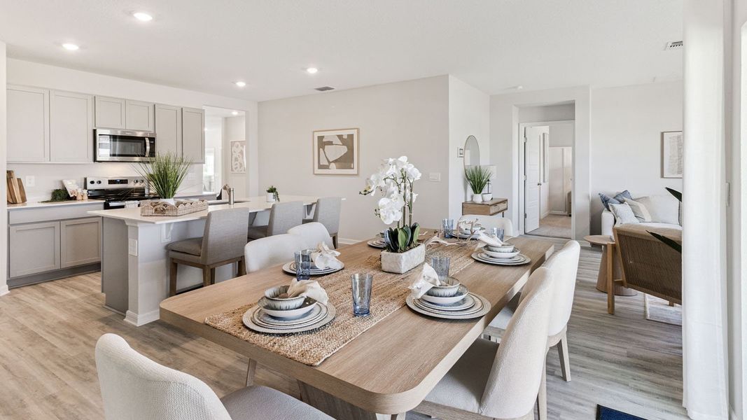 Furnished interior in a model home at Fox Branch in Lakeland (Image 8).