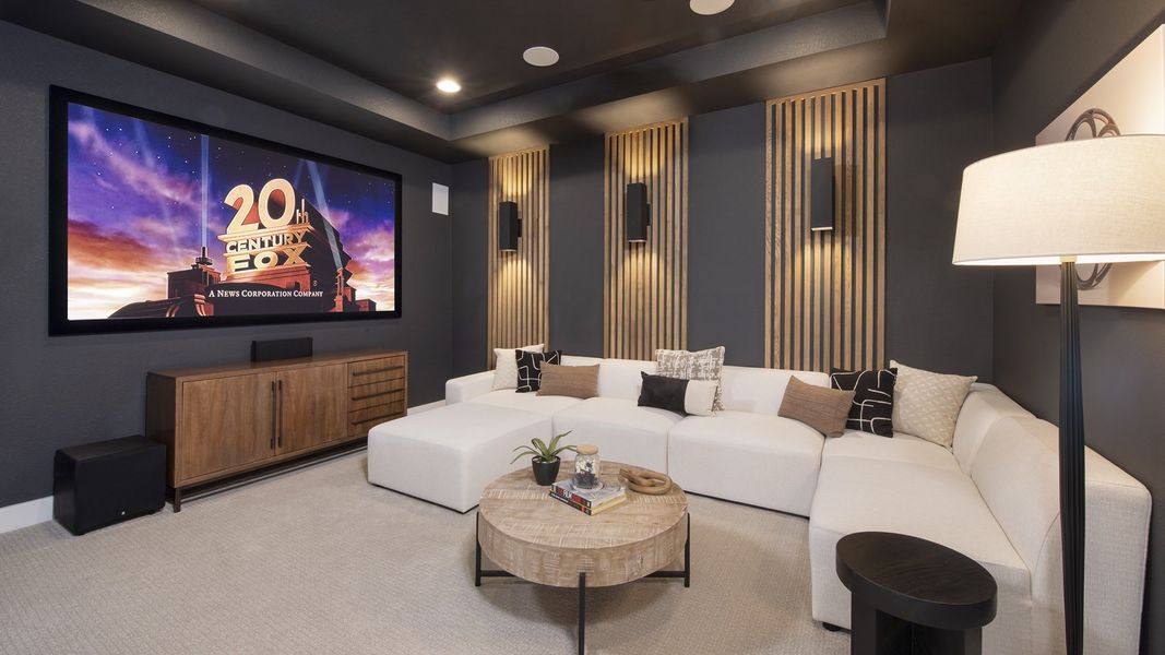 Furnished interior in a model home at Parten 65' in Austin (Image 18).