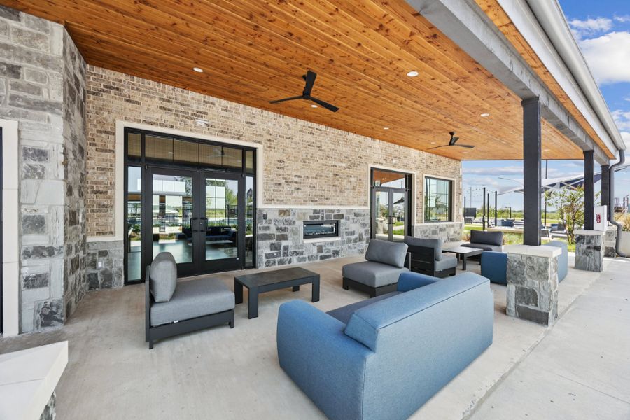 Outdoor patio at the community center