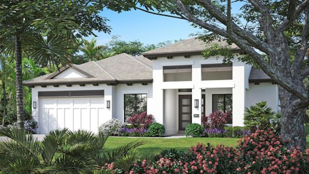 Front exterior of a home in the Seaglass community, located in Vero Beach, FL (Image 58).