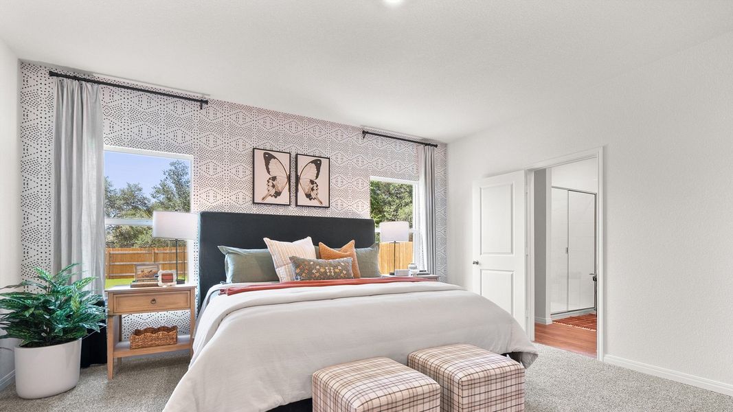 Furnished interior in a model home at Rosenbusch Ranch in Leander (Image 78).