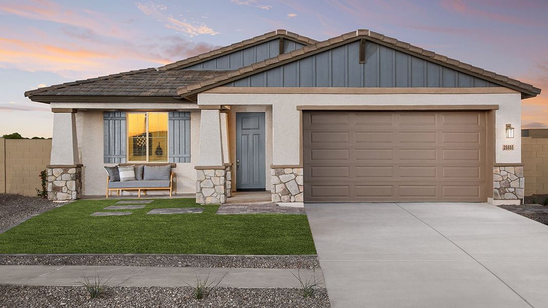 Front exterior of a home in the Windstone Ranch North community, located in Surprise, AZ (Image 12).