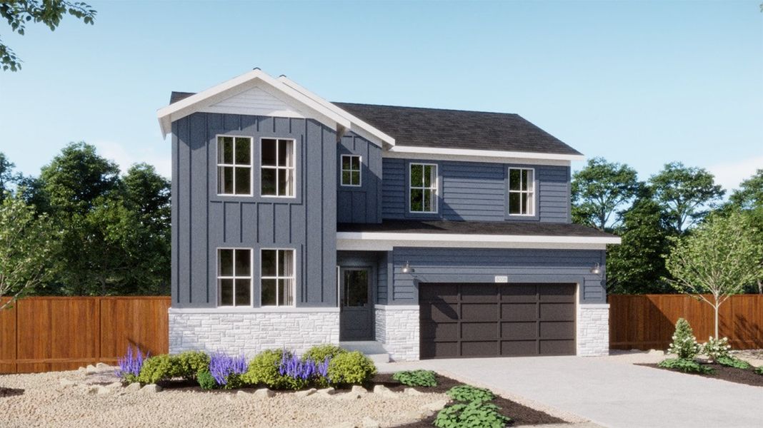 Front exterior of a home in the The Legacy Collection at Talon Pointe community, located in Thornton, CO (Image 12).