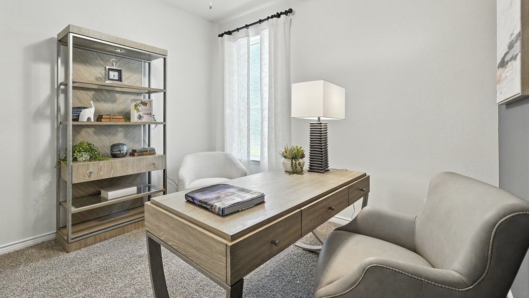 Furnished interior in a model home at Morning Ridge in Princeton (Image 28).