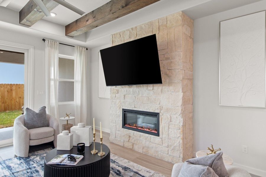 Furnished interior in a model home at Northwood Trails in Mcallen (Image 38).