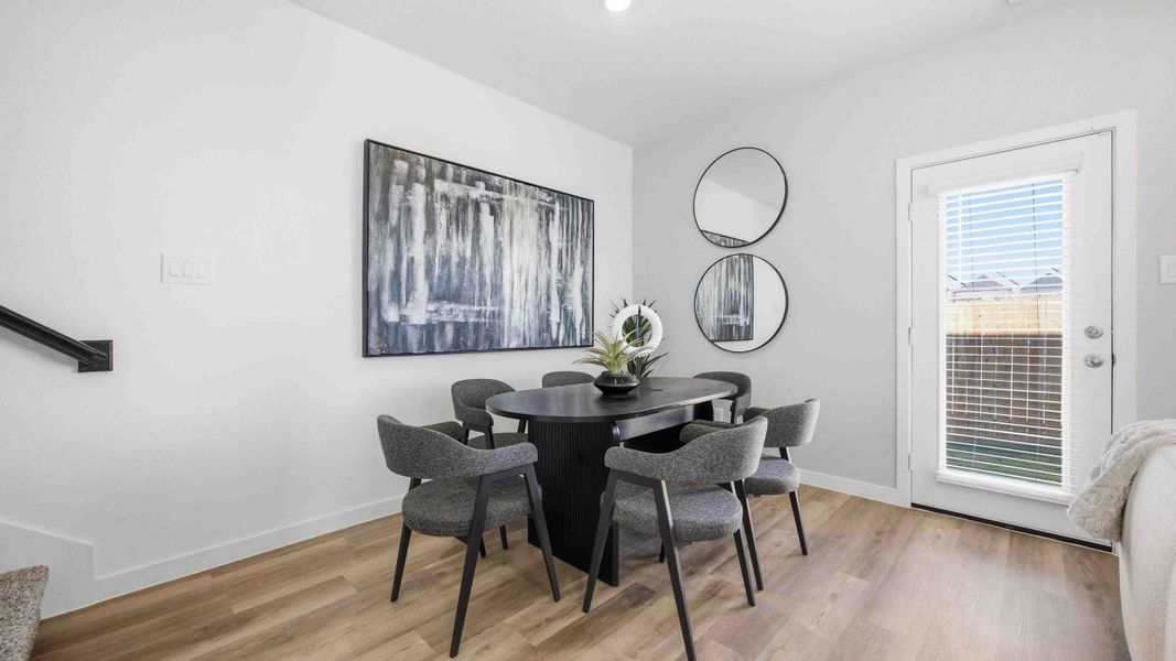 Furnished interior in a model home at Mansfield Park in Houston (Image 6).