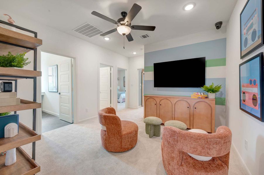 Furnished interior in a model home at Ridgeline Towns in McKinney (Image 12). Furnished interior in a model home at Ridgeline Towns in McKinney (Image 12).