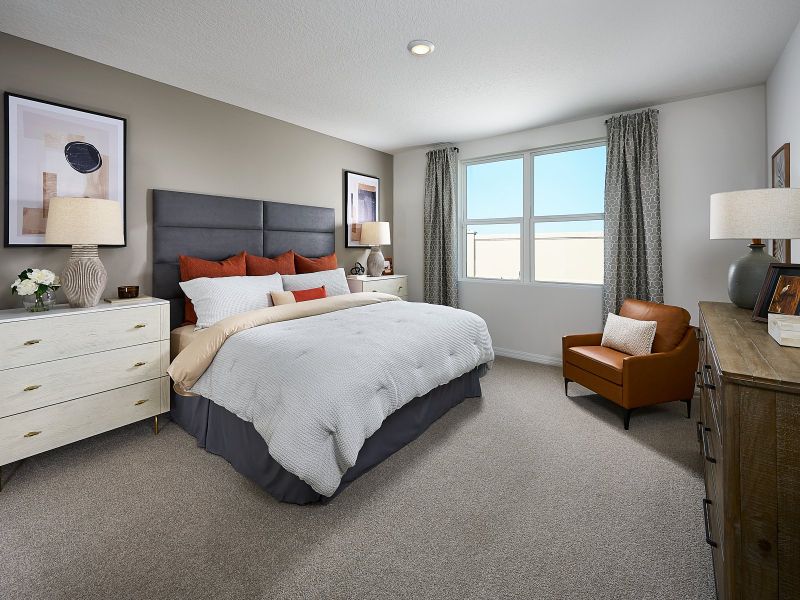 Furnished interior in a model home at Crosswinds - Signature Series in Haines City (Image 7).