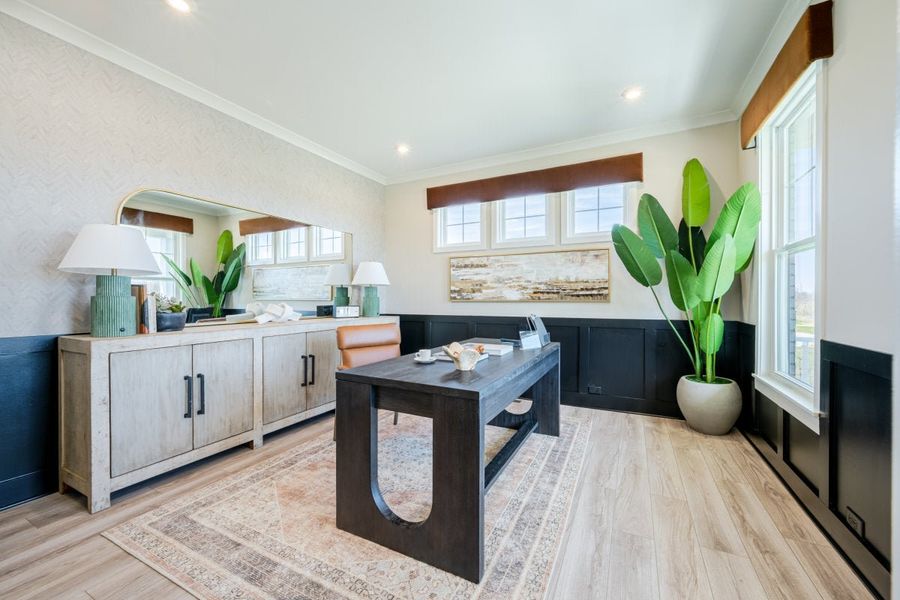 Furnished interior in a model home at Watson at Flowers Plantation in Clayton (Image 35).
