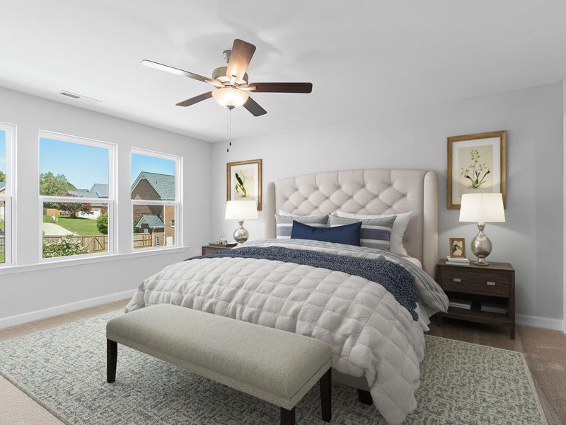 Furnished interior in a model home at Enclave at Belmont in Belmont (Image 17). Furnished interior in a model home at Enclave at Belmont in Belmont (Image 17).