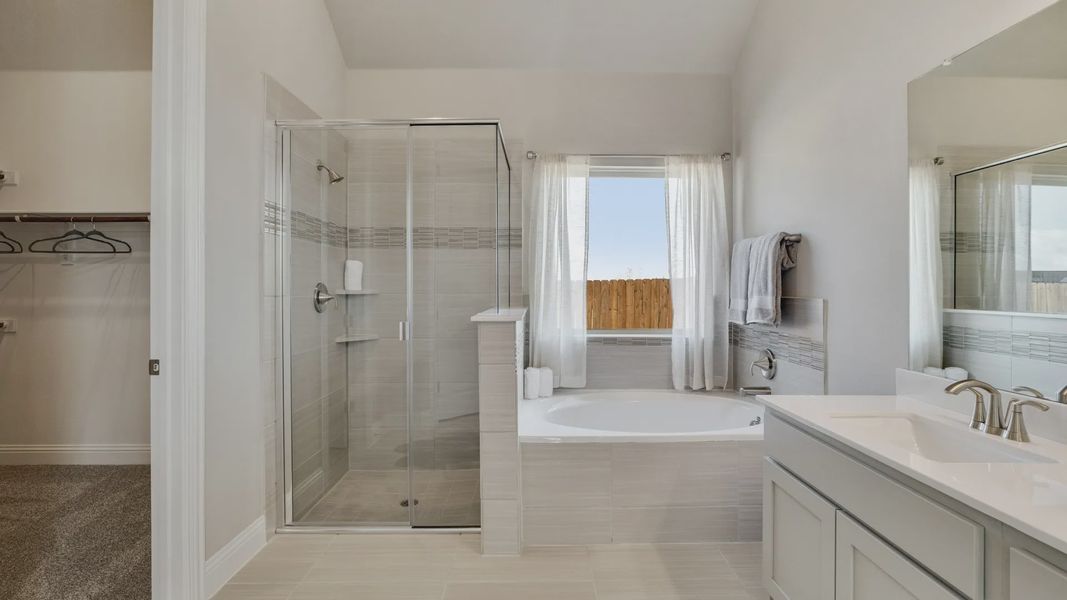 Furnished interior in a model home at Anna Ranch in Anna (Image 44). Furnished interior in a model home at Anna Ranch in Anna (Image 44).