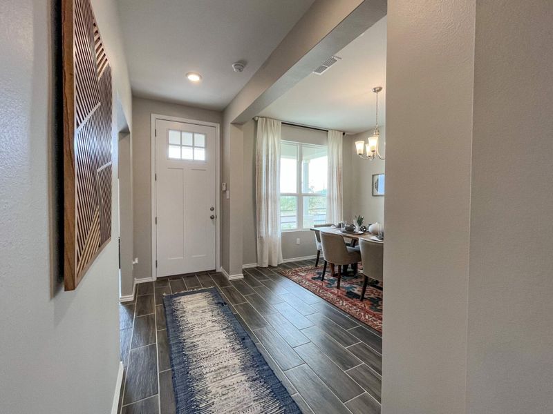 Furnished interior in a model home at Villas San Agustin in Laredo (Image 15).