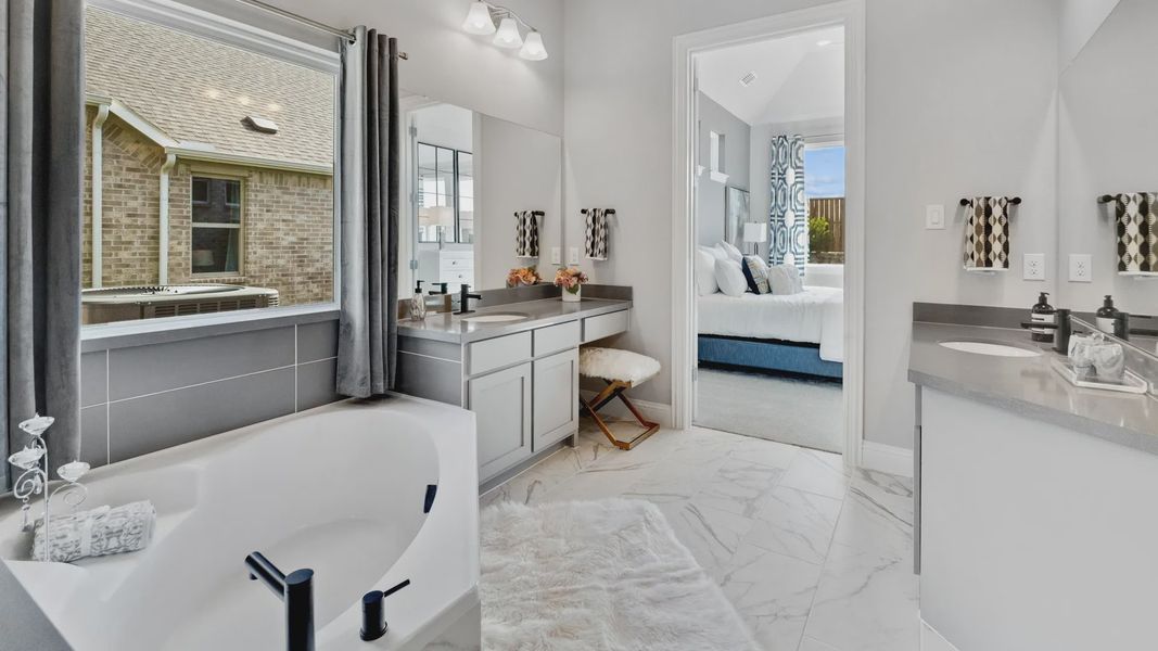 Furnished interior in a model home at Anna Ranch in Anna (Image 28). Furnished interior in a model home at Anna Ranch in Anna (Image 28).