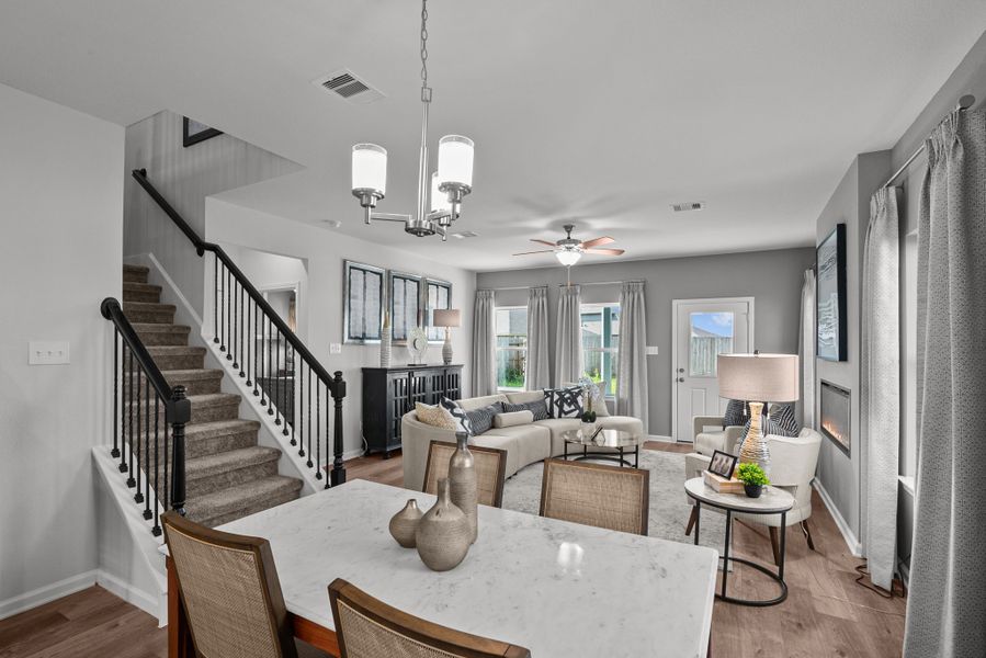 The Waring III- Dining Area into Family Room