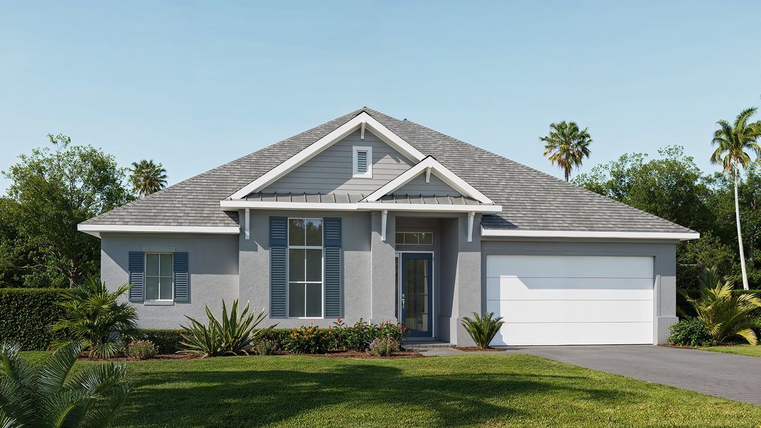 Front exterior of a home in the Sanctuary At Seaire 50' community, located in Parrish, FL (Image 14).