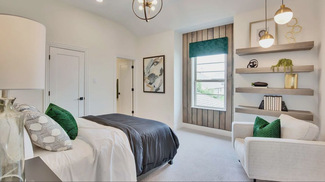 Furnished interior in a model home at Oaks at San Gabriel in Georgetown (Image 8).