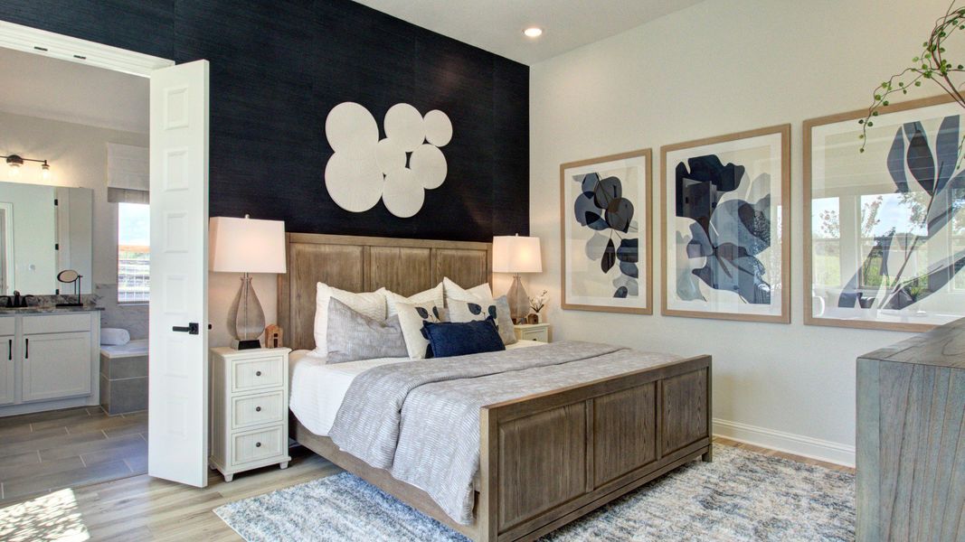 Furnished interior in a model home at The Crossvine in Schertz (Image 25).