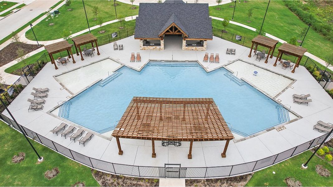 Rancho Canyon Amenity Swimming Pool Aerial 2of6