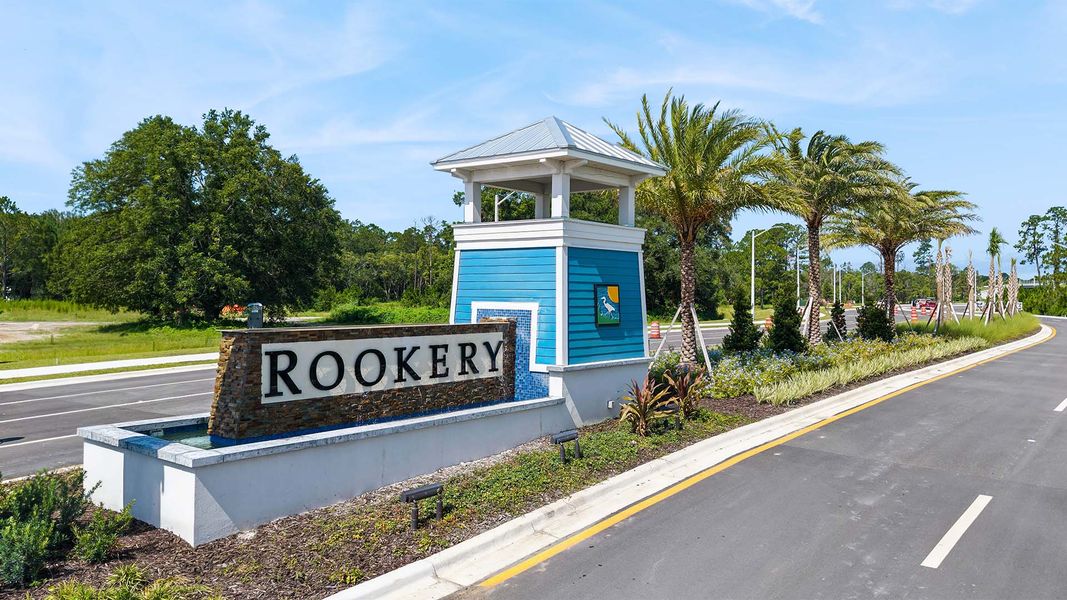 Entrance to the Rookery community in Green Cove Springs, FL, featuring signage and landscaping (Image 2).