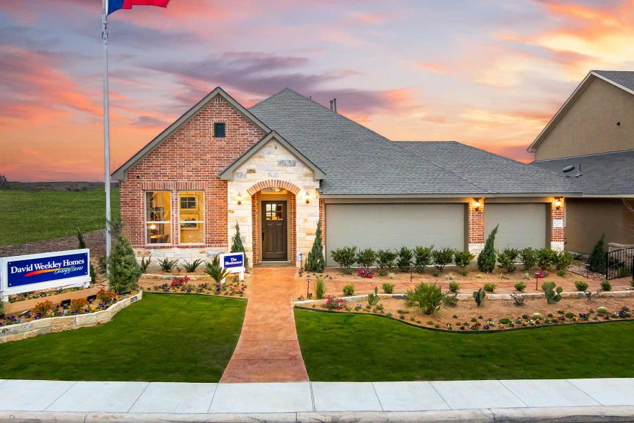 Front exterior of a home in the Davis Ranch 50' community, located in San Antonio, TX (Image 4).