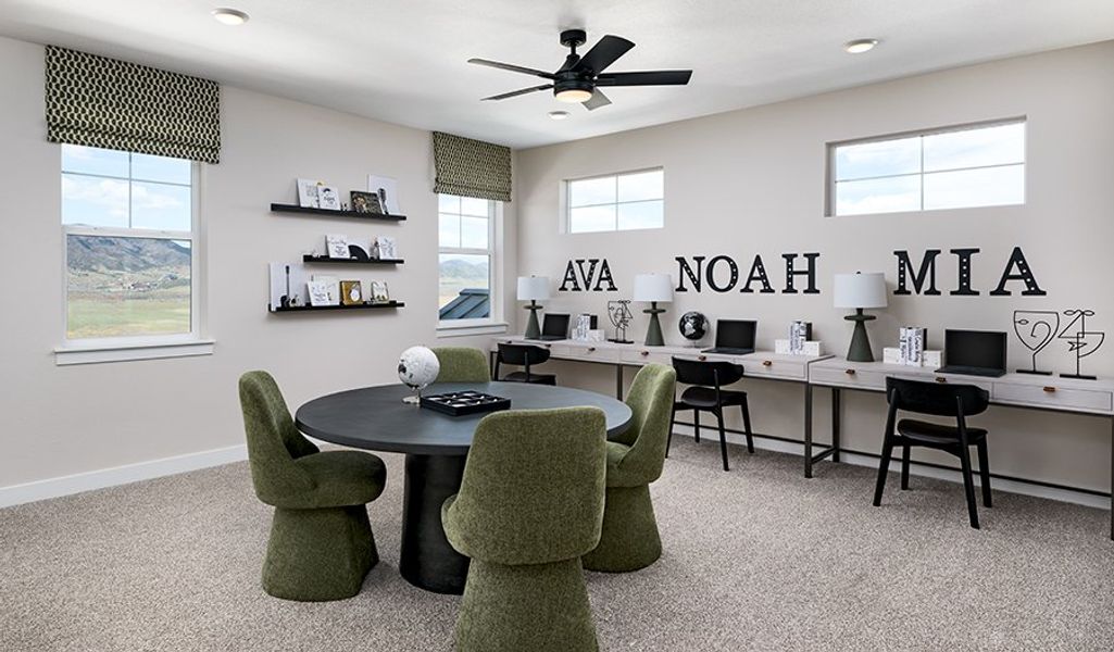 Furnished interior in a model home at Skyline at Parkvale in Littleton (Image 17). Furnished interior in a model home at Skyline at Parkvale in Littleton (Image 17).