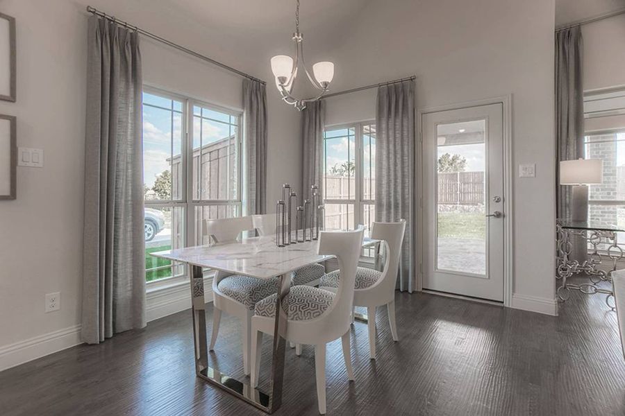 Furnished interior in a model home at Cambridge Estates in Prosper (Image 12).