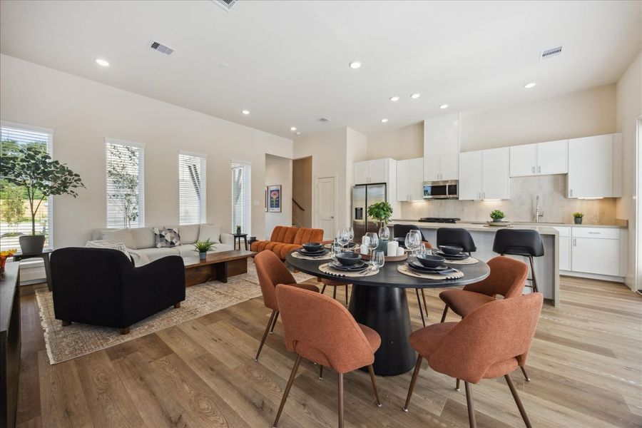 Furnished interior in a model home at Mansfield Reserve in Houston (Image 5).