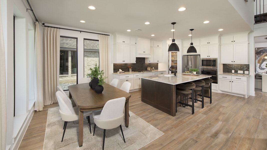 Furnished interior in a model home at Eldorado At Santa Rita Ranch 60' in Liberty Hill (Image 9). Furnished interior in a model home at Eldorado At Santa Rita Ranch 60' in Liberty Hill (Image 9).