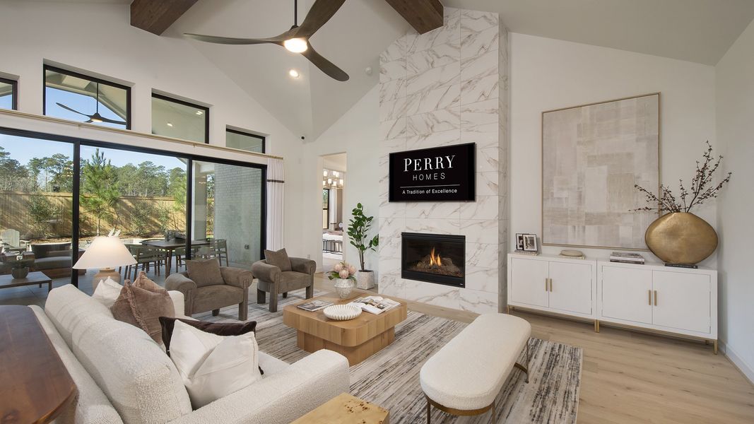 Furnished interior in a model home at Audubon Park 45' in Magnolia (Image 8).