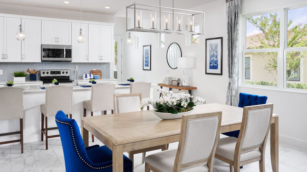 Furnished interior in a model home at Leela Reserve Paired Villas in Tavares (Image 8). Furnished interior in a model home at Leela Reserve Paired Villas in Tavares (Image 8).