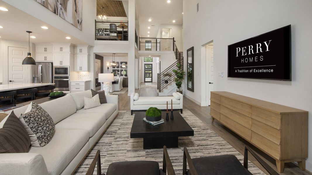 Furnished interior in a model home at Parten 65' in Austin (Image 9).