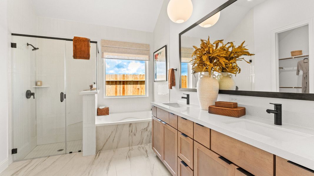 Furnished interior in a model home at Azalea in Fulshear (Image 24).