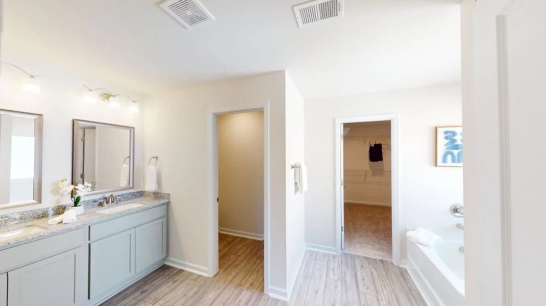 Furnished interior in a model home at Portrait Hills in Aiken (Image 21).